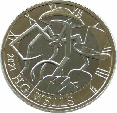 2021 HG Wells War of the Worlds £2 Brilliant Uncirculated Coin