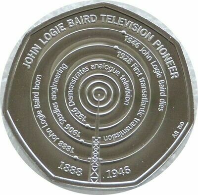2021 John Logie Baird 50p Brilliant Uncirculated Coin