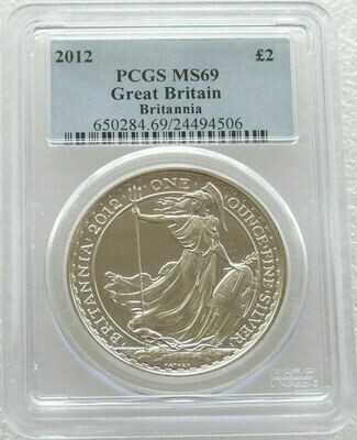 2012 Britannia £2 Silver Bullion 1oz Coin PCGS MS69