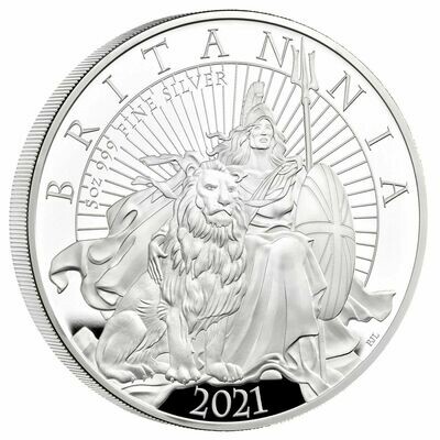 2021 Britannia £10 Silver Proof 5oz Coin PCGS PR70 DCAM First Strike - Mintage 250