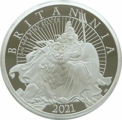 2021 Britannia £10 Silver Proof 5oz Coin Box Coa - Mintage 250