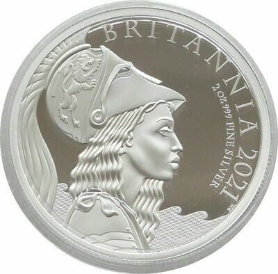 2021 Britannia Premium £5 Silver Proof 2oz Coin Box Coa