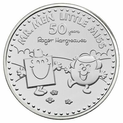 2021 Mr Men Mr Strong Little Miss Giggles £5 Brilliant Uncirculated Coin