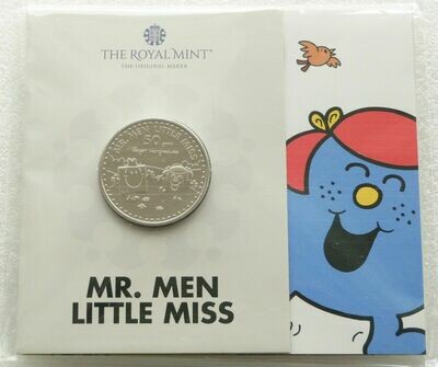 2021 Mr Men Mr Strong Little Miss Giggles £5 Brilliant Uncirculated Coin Pack Sealed
