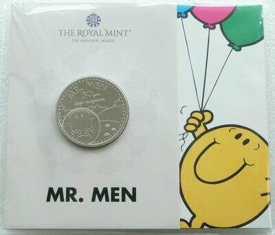 2021 Mr Men Little Miss Mr Happy £5 Brilliant Uncirculated Coin Pack Sealed