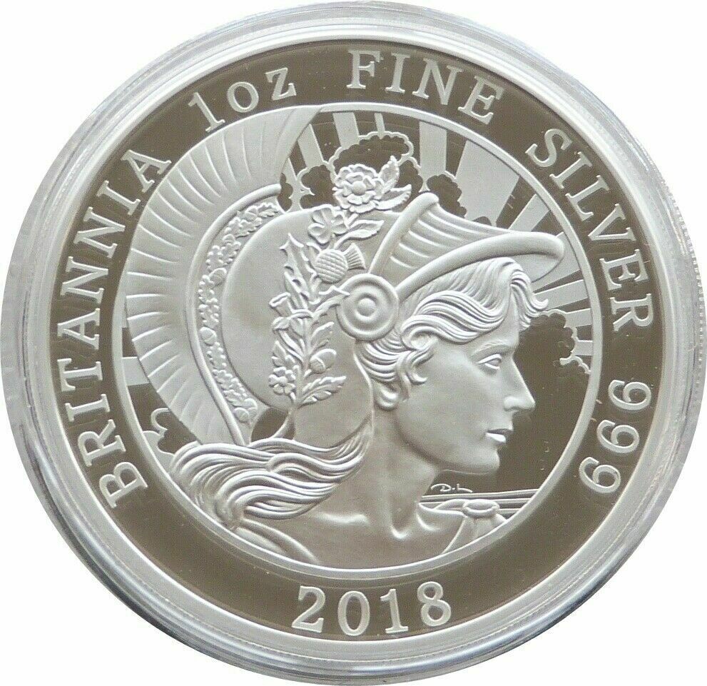 2018 Britannia £2 Silver Proof 1oz Coin Box Coa