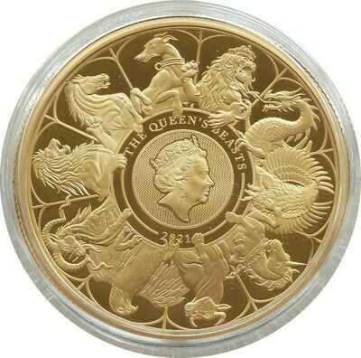 2021 Queens Beasts Completer £100 Gold Proof 1oz Coin Box Coa