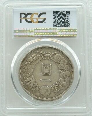 M20年（1887）1円銀貨NGC鑑定 AU DETAILS（CLEANED） 1887 Japan Mutsuhito 1 Yen Silver Coin PCGS XF Details