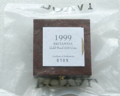 1999 Britannia £10 Gold Proof 1/10oz Coin Box Coa Sealed