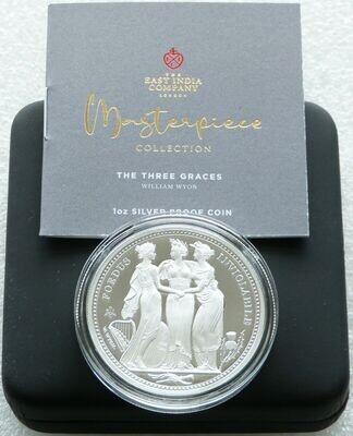 2021 Saint Helena Three Graces £1 Silver Proof 1oz Coin Box Coa