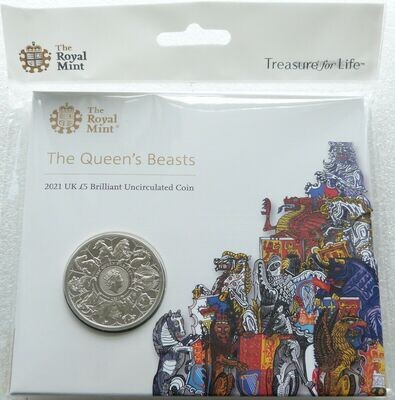 2021 Queens Beasts Completer £5 Brilliant Uncirculated Coin Pack Sealed