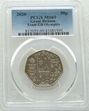 2020 Tokyo Olympic Games Team GB 50p Brilliant Uncirculated Coin PCGS MS69