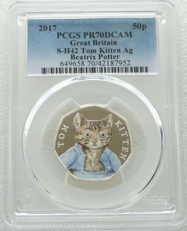 2017 Tom Kitten 50p Silver Proof Coin PCGS PR70 DCAM