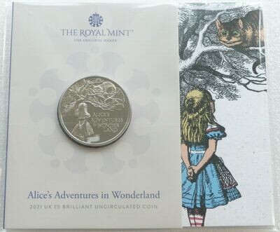 2021 Alice in Wonderland £5 Brilliant Uncirculated Coin Pack Sealed