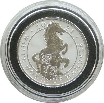 2021 Queens Beasts White Horse of Hanover 50p Silver Proof 1/4oz Coin