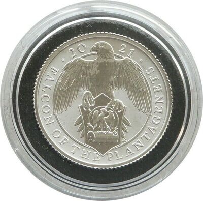 2021 Queens Beasts Falcon of the Plantagenets 50p Silver Proof 1/4oz Coin