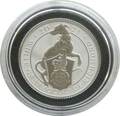 2021 Queens Beasts White Greyhound of Richmond 50p Silver Proof 1/4oz Coin