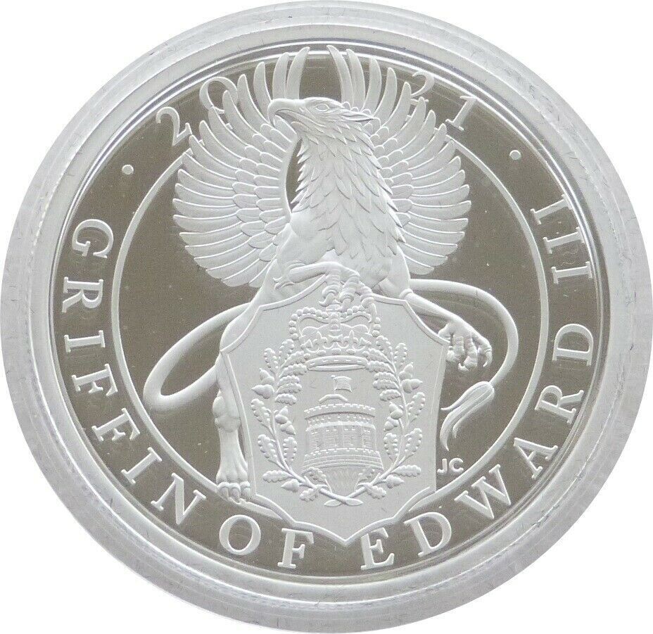 2021 Queens Beasts Griffin of Edward III £5 Silver Proof 2oz Coin