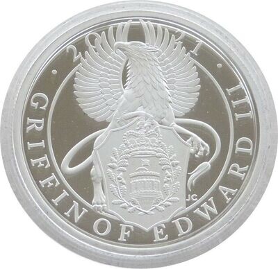 2021 Queens Beasts Griffin of Edward III £5 Silver Proof 2oz Coin