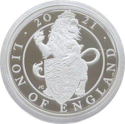 2021 Queens Beasts Lion of England £5 Silver Proof 2oz Coin
