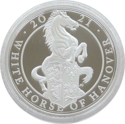2021 Queens Beasts White Horse of Hanover £5 Silver Proof 2oz Coin