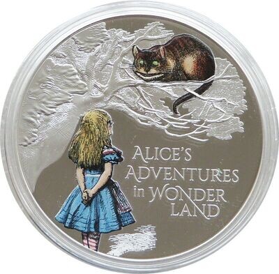 2021 Alice in Wonderland £2 Silver Proof 1oz Coin Box Coa