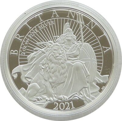 2021 Britannia £5 Silver Proof 2oz Coin Box Coa