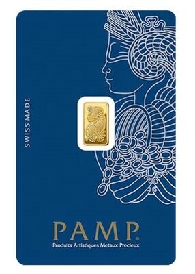 1 Gram Pamp Swiss Fortuna Veriscan Gold Bar Fine Gold 999.9% Bullion Bar Ingot Certified Sealed