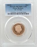 2015 St George and the Dragon Full Sovereign Gold Proof Coin PCGS PR70 DCAM - Fourth Portrait