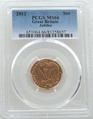 2012 Diamond Jubilee Full Sovereign Gold Coin PCGS MS66