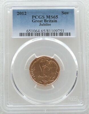 2012 Diamond Jubilee Full Sovereign Gold Coin PCGS MS65