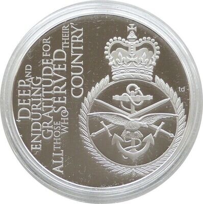 2012 Alderney Diamond Jubilee Armed Forces £5 Silver Proof Coin