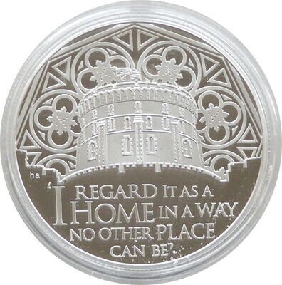 2013 Falkland Islands Diamond Jubilee Windsor Castle £5 Silver Proof Coin