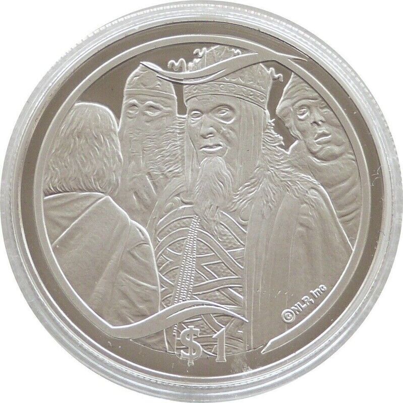 2003 New Zealand Lord of the Rings King of the Dead $1 Silver Proof Coin