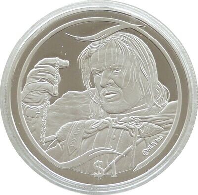 2003 New Zealand Lord of the Rings Departure of Boromir $1 Silver Proof Coin