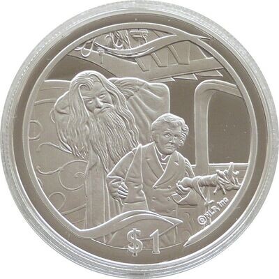 2003 New Zealand Lord of the Rings Gandalf and Bilbo $1 Silver Proof Coin