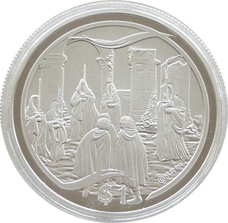 2003 New Zealand Lord of the Rings Knife in the Dark $1 Silver Proof Coin