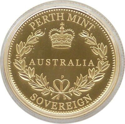 2014-P Australia Perth Mint $25 Full Sovereign Gold Proof Coin Box Coa