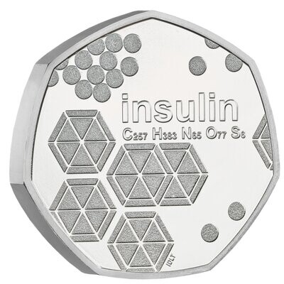 2021 Insulin 50p Brilliant Uncirculated Coin