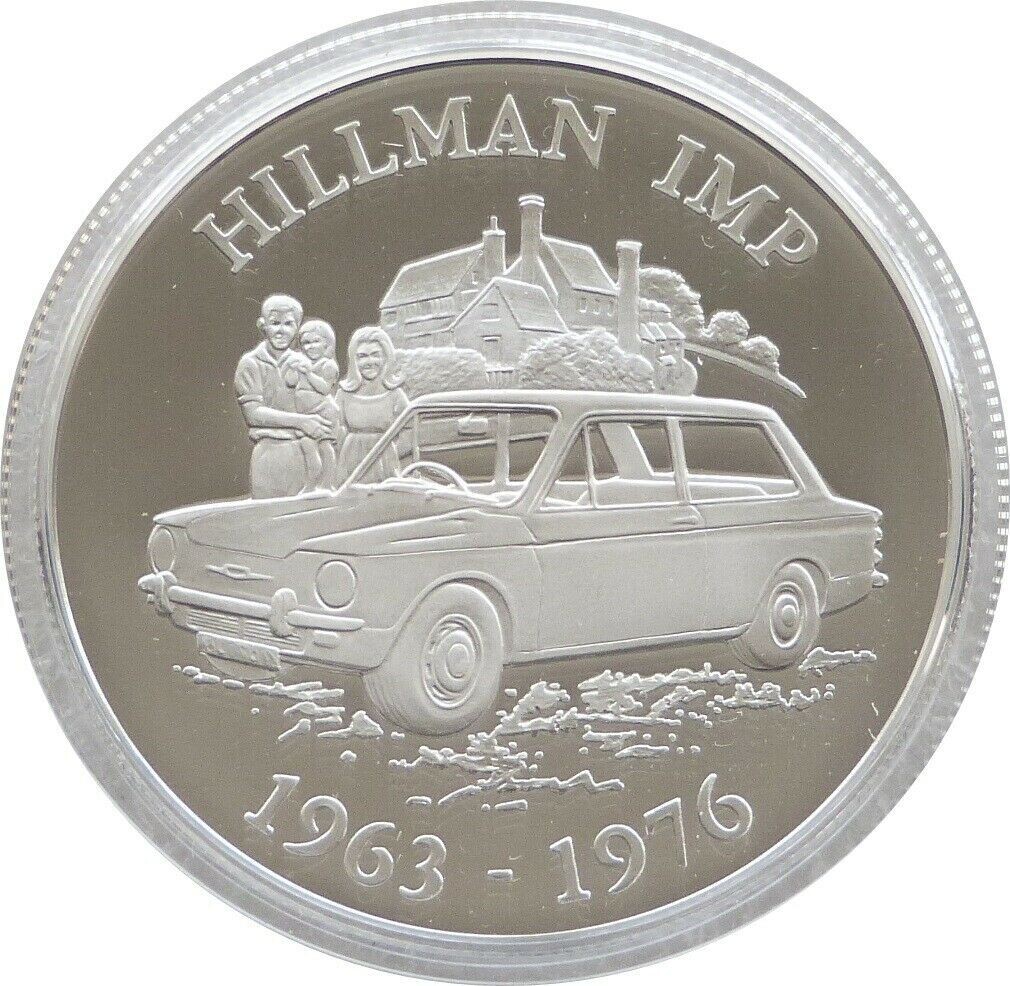 2009 Alderney Classic British Motor Cars Hillman IMP £5 Silver Proof Coin