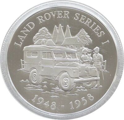 2009 Alderney Classic British Motor Cars Land Rover Series I £5 Silver Proof Coin