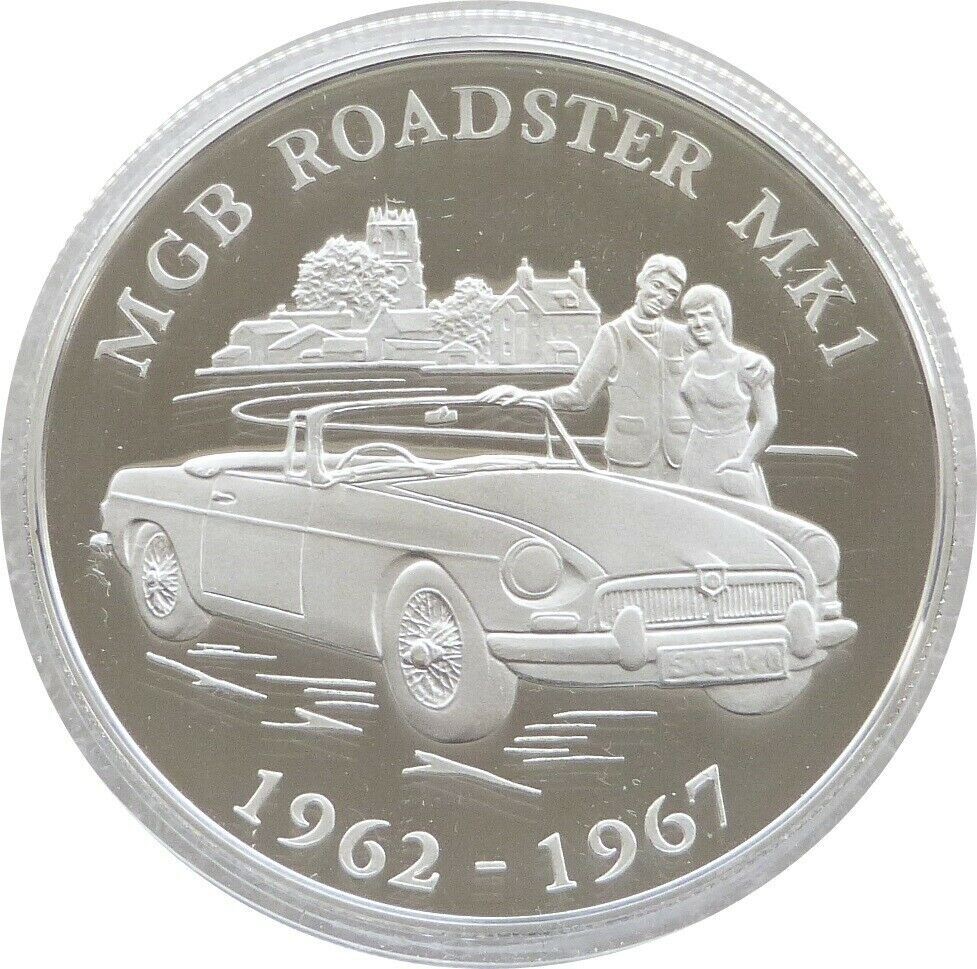 2009 Alderney Classic British Motor Cars MGB Roadster MK1 £5 Silver Proof Coin