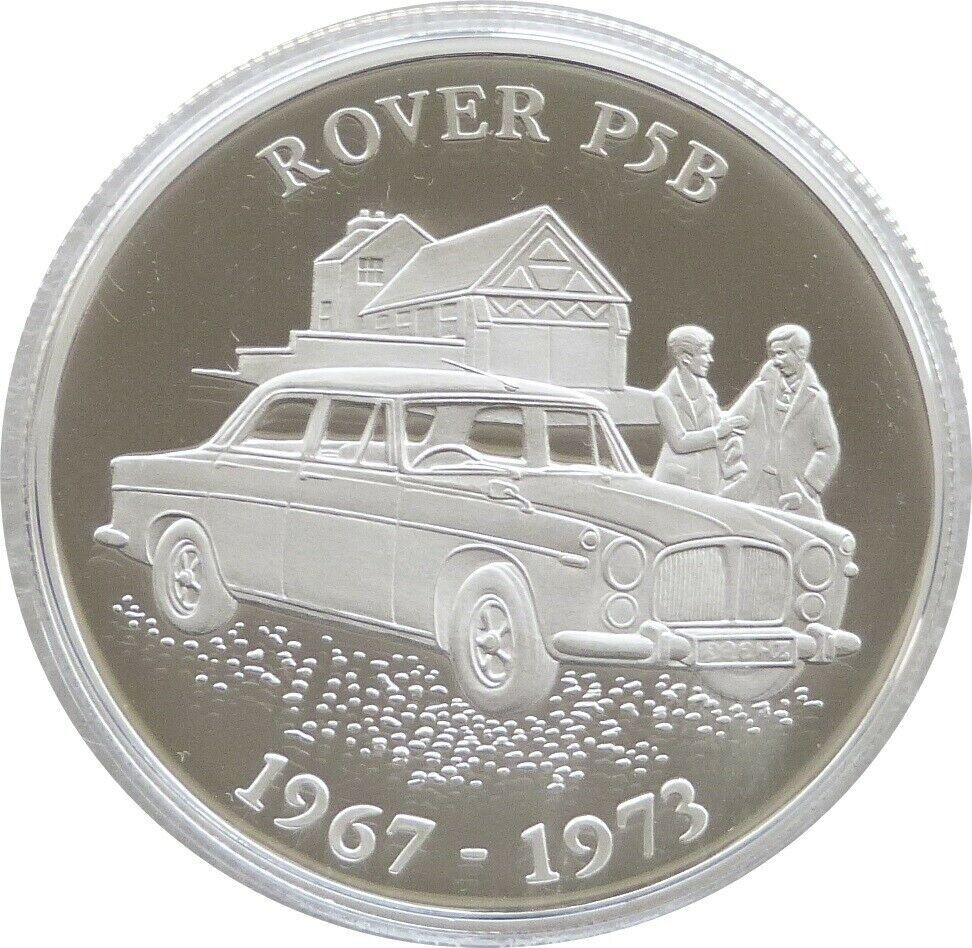 2009 Alderney Classic British Motor Cars Rover P5B £5 Silver Proof Coin