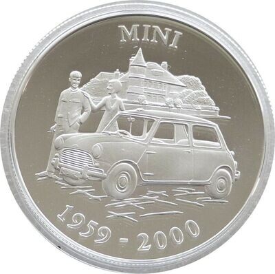 2009 Alderney Classic British Motor Cars Mini £5 Silver Proof Coin