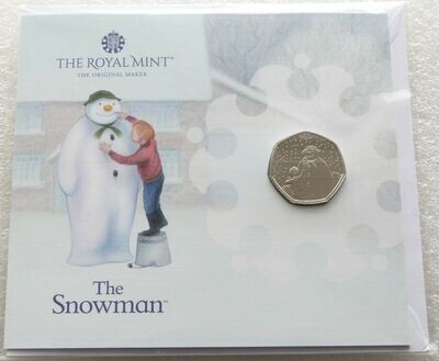 2021 The Snowman 50p Brilliant Uncirculated Coin Pack Sealed
