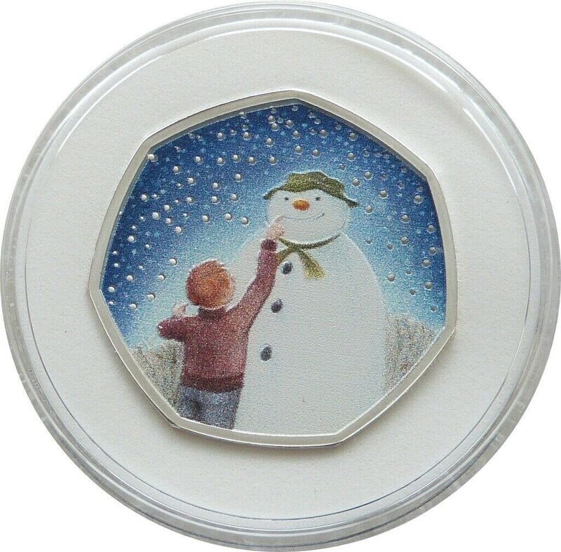 2021 The Snowman 50p Silver Proof Coin Box Coa