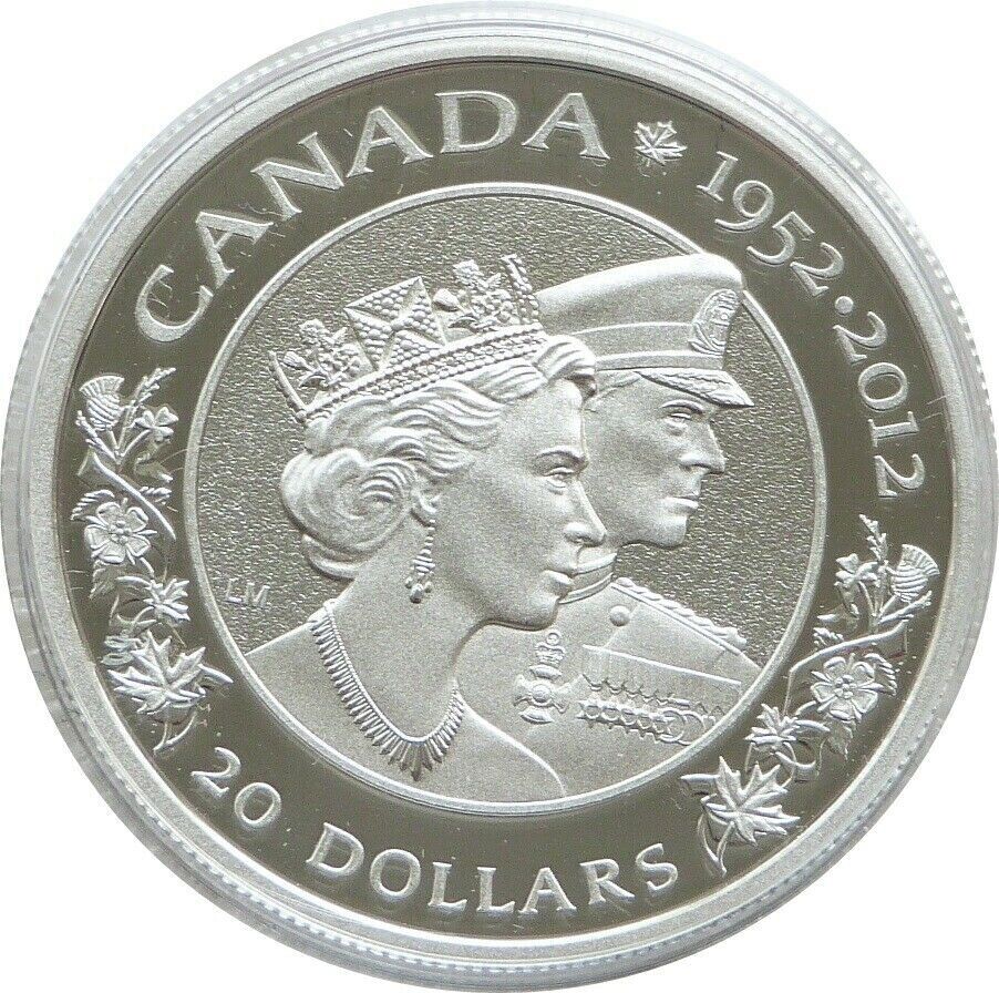 2012 Canada Diamond Jubilee $20 Silver Proof 1oz Coin