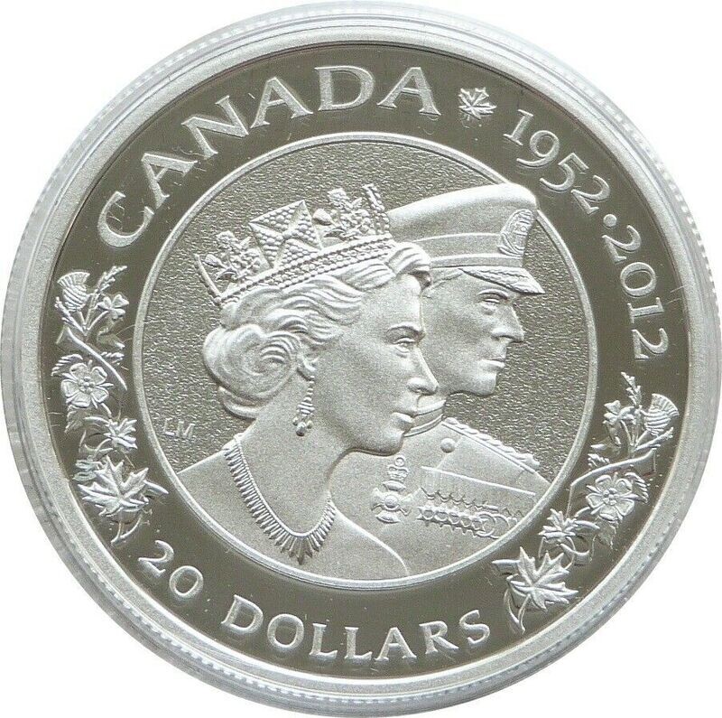 2012 Canada Diamond Jubilee $20 Silver Proof 1oz Coin