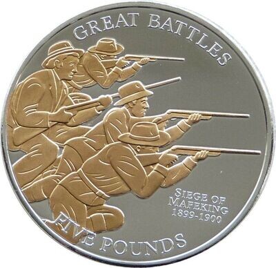 2009 Jersey Great Battles Siege of Mafeking £5 Silver Gold Proof Coin