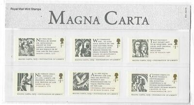 2015 Royal Mail Magna Carta 6 Stamp Presentation Pack